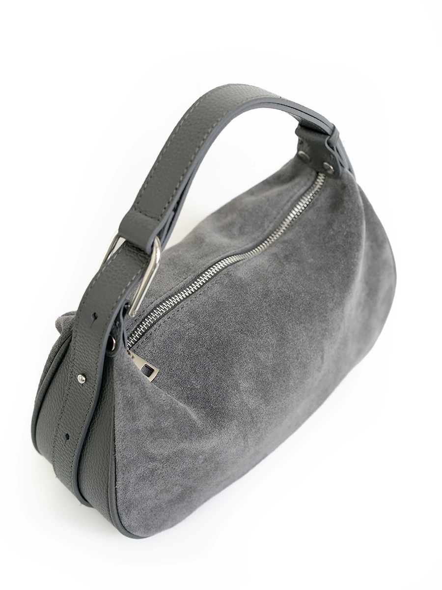 Сумка замшева з шкіряними вставками Cloe