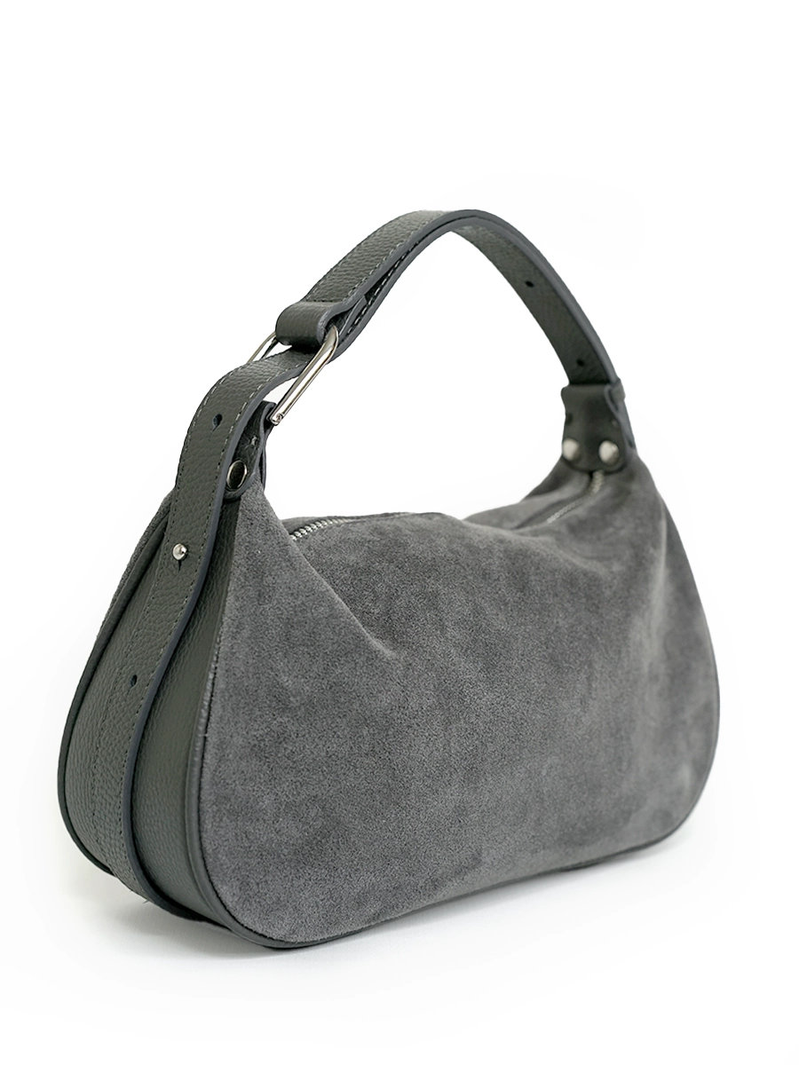 Сумка замшева з шкіряними вставками Cloe