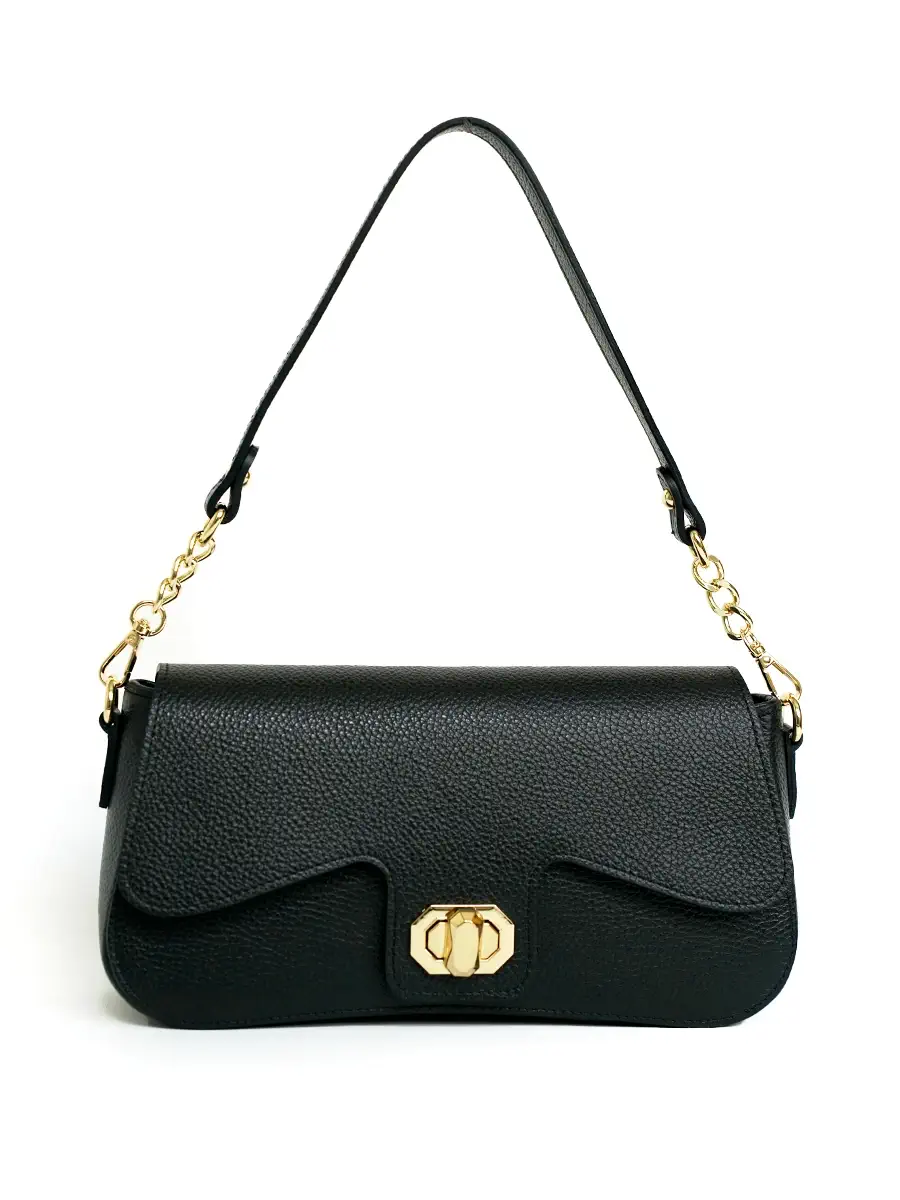 Шкіряна сумка-багет середнього розміру Patrizia